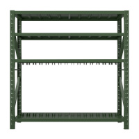 DXBG消防铁锹镐农具摆放架安保装备器材存放架绿色盾牌货架盾牌架中型-主架