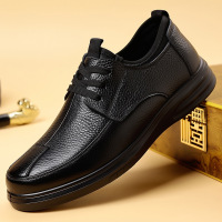 皮鞋男2026冬季新款乐福鞋头层牛皮真皮男士休闲软底中年爸爸鞋子