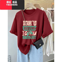 YIBUSHENG美式复古短袖T恤女季2024新款oversize大码港味chic上衣服