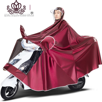 封后电动车摩托车雨衣电瓶车单人双人男女成人加大加厚自行车骑行雨披