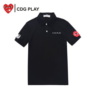 CDGPLAY商场同款2021夏款上新男女黑白情侣个性修身版短袖POLO衫