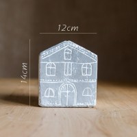 家柏饰(CORATED)红陶小房子花器花盆装饰摆件 花园庭院阳台清新种植 灰房子矮(底部有孔) 大