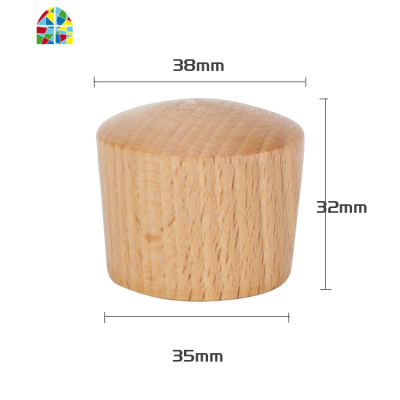 锅盖把手 榉木锅盖帽顶珠通用盖不锈钢盖顶帽 防烫锅盖头 FENGHOU F大孔通用
