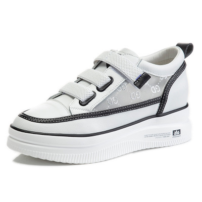 专供-Ceba魔术贴真皮透网女鞋2021新款夏季时尚休闲单鞋透气平底百搭鞋子女