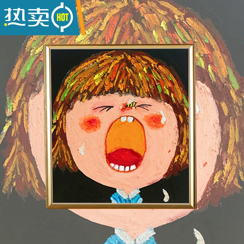敬平数字油画diy填充情绪宝宝涂色手绘画减压儿童人像油彩装饰画装饰