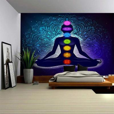 美帮汇波西米亚墙壁装饰挂布床头瑜伽背景布壁画印度曼陀罗挂毯图一超大涤纶布180高*230宽厘米