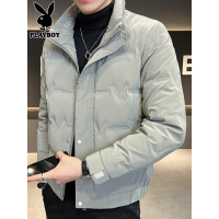 花花公子冬季鸭绒羽绒服男士2025年新款立领短款休闲保暖外套男装
