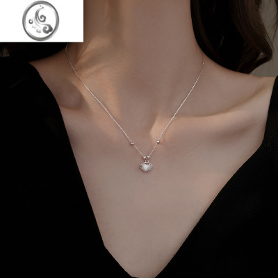 JiMi平安锁项链女925银银项链女项链轻奢小众项链女生送女友装饰项链