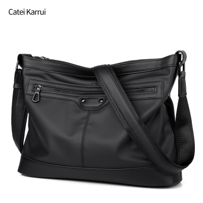 单肩包男时尚斜挎包背包男士韩版休闲防水布包商务挎包