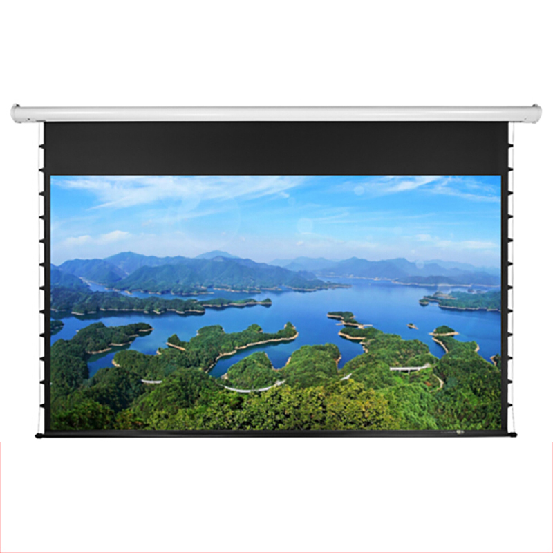 经科JK投影幕布S1-MK3/S1-MKIII 150寸16:9白塑拉绳电动幕布