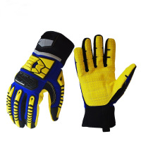 SHFY/赋远防砸手套(冬季款)SHFY-FZ201-XL蓝色/橘黄颗粒加厚冬季款带手套夹 副