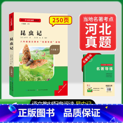 8年级上册[河北专版]昆虫记 [正版]名校课堂经典常谈和钢铁是怎样练成的必读原著八年级下册阅读人民教育出版社人教版全套完