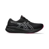 ASICS跑步鞋女缓震耐磨舒适稳定黑色白色线条透气轻便户外公路