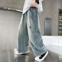 儿童装男童牛仔裤子春秋款2026新款长裤中大童男孩春装休闲春季潮