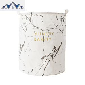 josogo 北欧大理石纹防水收纳桶脏衣篮杂物衣物大号家用储物篓筐 三维工匠收纳篮
