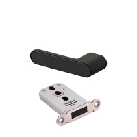 围达 意式磁吸门锁 经济款圆黑 把