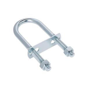 中锦科技 镀锌U型螺栓螺丝带挡板U形管夹管卡 M6*116*163mm 4.8级 套