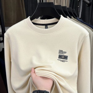 新款男士春秋冬季卫衣圆领T恤休闲打底衫上衣男装印花T恤