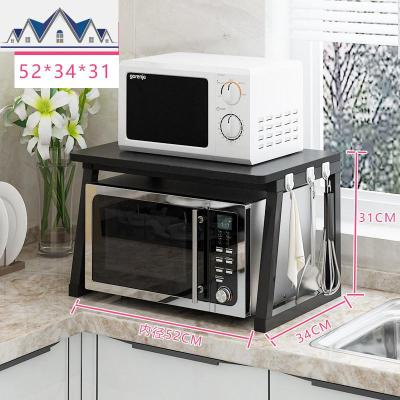 微波炉架子置物架厨房用品调味料收纳架台面电饭锅双层烤箱架 三维工匠