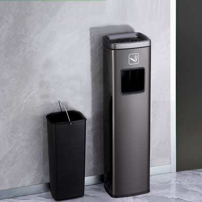 立式电梯烟缸箱垃圾桶 23.8*19.3*82cm