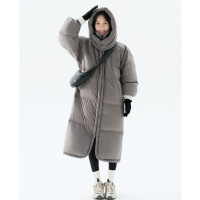 年新款冬季泡芙柔软棉服女中长款时尚过膝大被子宽松加厚外套