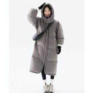 年新款冬季泡芙柔软棉服女中长款时尚过膝大被子宽松加厚外套
