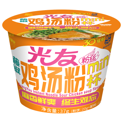 光友粉丝藤椒鸡汤粉min杯37g*12杯整箱装