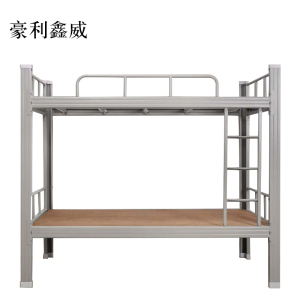 豪利鑫威铁架床钢木床宿舍床灰色加厚型2000X900含床板