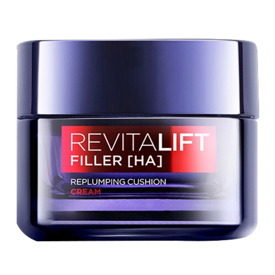 欧莱雅(L’OREAL)复颜玻尿酸水光充盈导入乳霜女士面霜高浓度玻尿酸孚玻因淡纹零点面霜50ml