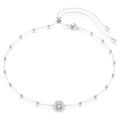 Swarovski可调节滑动链项链多面闪耀设计优雅女式饰品