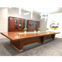 匡大中式油漆会议桌5.0米会议桌多媒体培训桌 LN-CK5063 (5000W*1800D*780H)