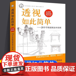 透视如此简单 20步掌握透视基本原理 透视基础学习教程80周年经典 250幅透视素描图例教材书透视学习教程美术透视 素描