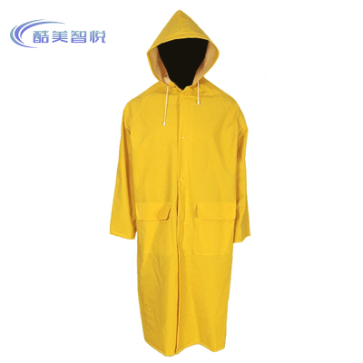 酷美智悦 黄色连帽长款雨衣 KM-LY14 件