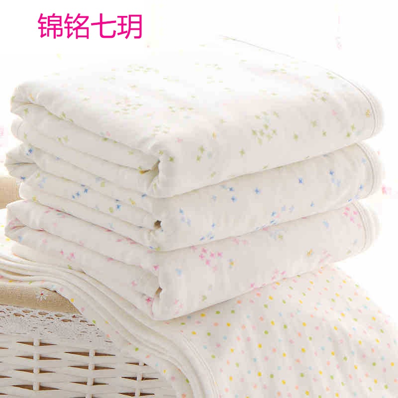 锦铭七玥婴儿空调被盖毯竹纤维童被纱布春夏款新生儿毛巾被_2