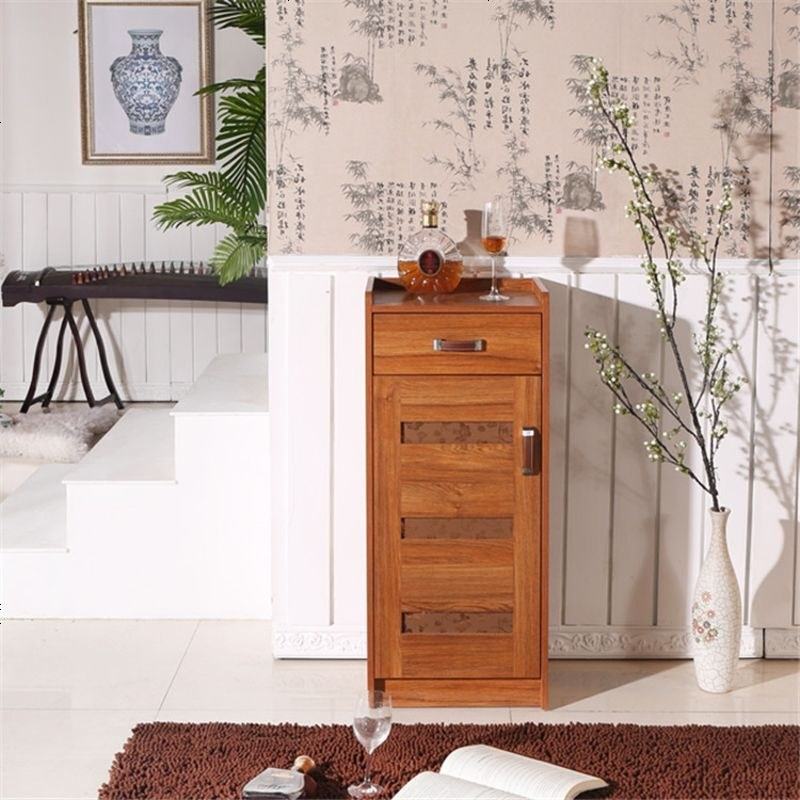 迷你小鞋柜简约现代厅柜小省空间实木色储物柜单小户型进