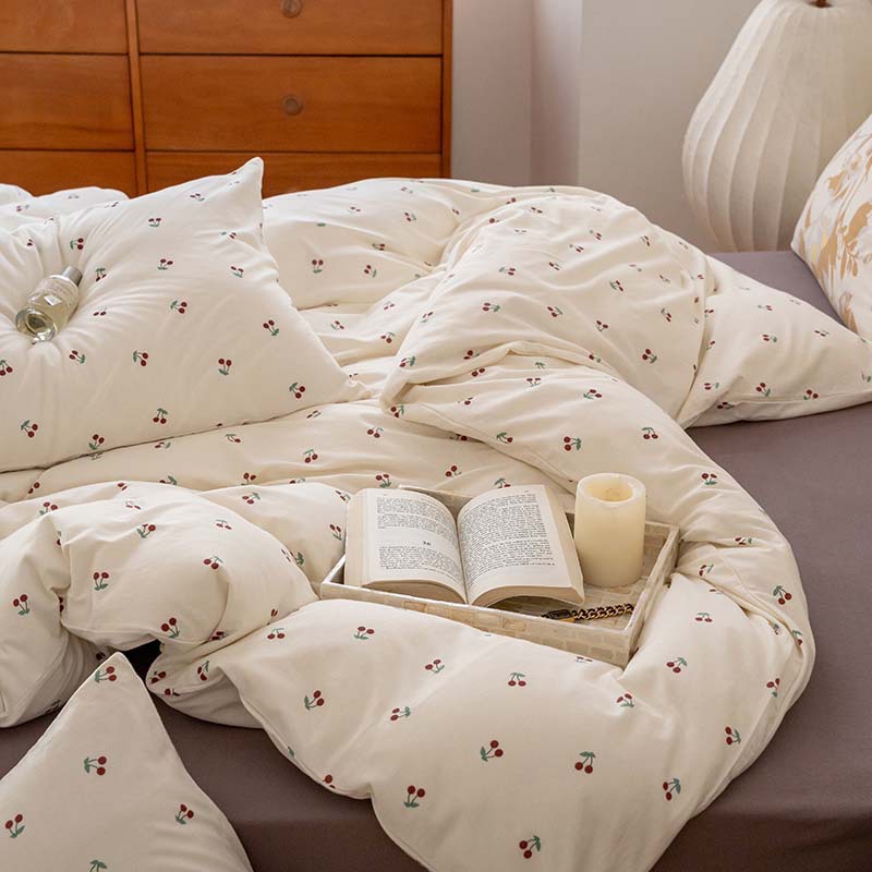 A类100全棉针织棉四件套天竺棉儿童床单被套床笠款纯棉三件套