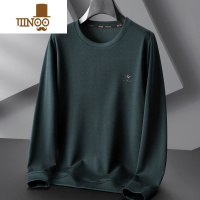 YANXU潮流提花套头卫衣男秋季加肥加大码透气宽松休闲圆领长袖T恤