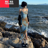 YIBUSHENG三亚海边度假吊带连衣裙子女早春季2024新款法式气质包臀沙滩长裙