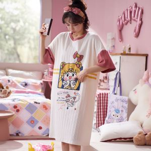 女士睡衣裙夏季薄款裸感睡裙子长款宽松大码外出夏天