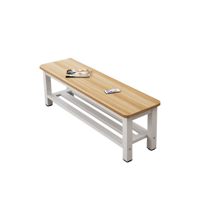 锦北 钢木长条凳商场木凳浴室凳换鞋凳更衣室板凳坐凳 双层1.2米长