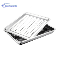 酷美智悦 410不锈钢托盘 45*35*4.8cm KM-TP0011 个
