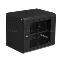 翌嘉 YJ5011646壁挂网络机柜网线理线柜 9u玻璃门黑色