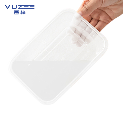 吾梓 一次性餐盒 透明方形打包饭盒 1000ml*300个/箱