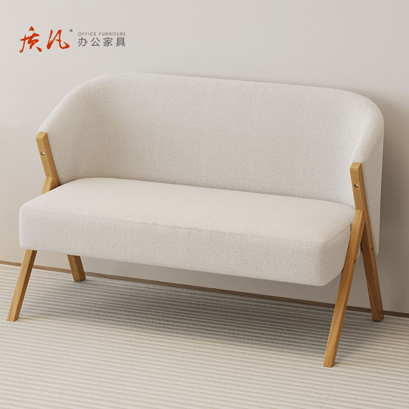 质凡简约沙发阳台椅休闲接待区网红桌椅组合 双人椅[颜色备注]