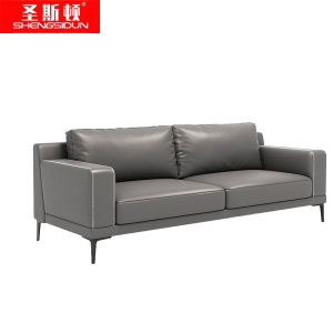 圣斯顿S-HB198730休闲接待办公沙发西皮三人位沙发1980*800*730mm黑色