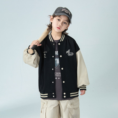 男童秋季棒球服外套炸街春秋新款中大童装儿童上衣痞帅潮男孩