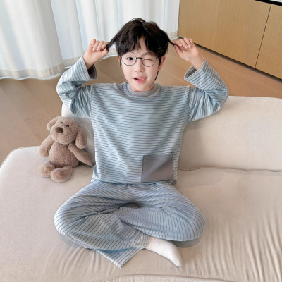 男童秋装睡衣套装新款冬装大童秋冬款男孩儿童德绒长袖家居服