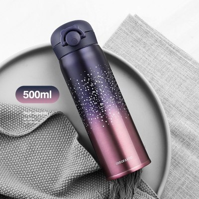 家柏饰(CORATED)星空弹跳盖保温杯女潮流便携茶杯创意水杯复古个性好看的杯子外出