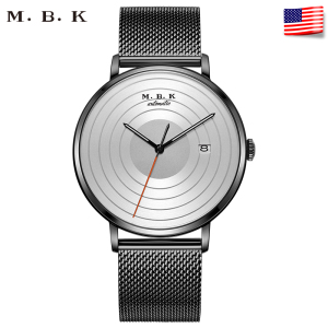 M.B.K欧美品牌手表时尚防水全自动机械表 男表潮流个性炫酷男士手表炫彩简约唱片系列腕表1007-2