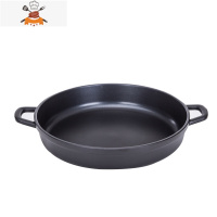 敬平生煎锅煎饺锅商用40CM不粘锅家用电磁炉燃气灶通用双耳大号平底锅